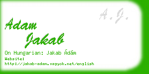 adam jakab business card
